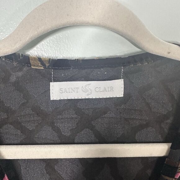 Vtg Saint Clair Womens Velvet Burnout Long Sleeve Top Fairy Grunge Whimsigoth - Picture 3 of 5